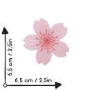 Aufnäher - Hibiskus - Blüte - rosa - Patch