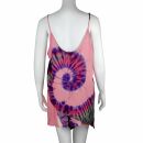 Top asimétrico corto sencillo o conjunto batik tie dye rosa