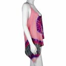 Top asimétrico corto sencillo o conjunto batik tie dye rosa