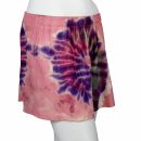 Top asimétrico corto sencillo o conjunto batik tie dye rosa