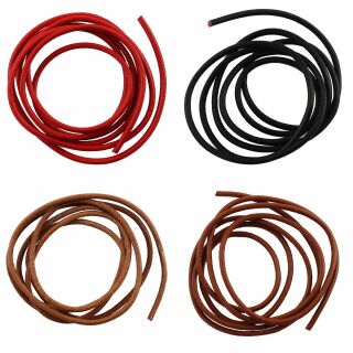 Leather bracelet - leather cord - leather strap - round - 3 mm