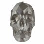 Candle - XXL - wax light - skull - skull candle - silver