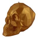 Kerze - XXL - Wachs Licht - Totenkopf - Schädel - Totenkopfkerze - gold