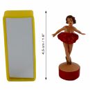 Magnetic Dancing Dolls - Ballerina - brown red - retro classic