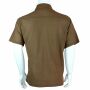 Mens shirt - dress shirt - lapel collar - short-sleeved - unicoloured - brown