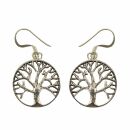 Earrings - hanging earrings - 925 silver - tree of life