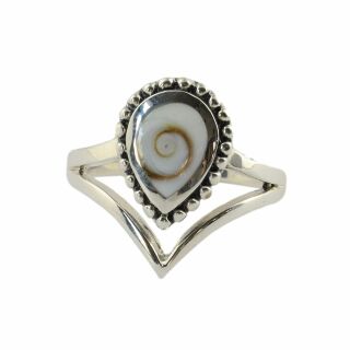 Ring - finger ring - 925 silver - drop vortex
