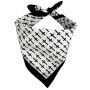 Pañuelo bandana gótico cruces Peter Cross blanco negro cuadrado