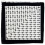 Bandana Scarf Gothic Cross Peter Cross Pattern white black square bandana