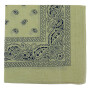 Bandana Tuch Paisley Muster 02 beige blau quadratisches Kopftuch