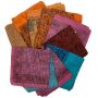 Set 10x Baumwolltuch indisches Muster quadratisches Tuch Mix bunt Halstuch