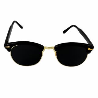 Retro Sonnenbrille - 60er Jahre - Vintage - schwarz - gold