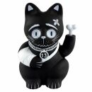 Agitando gato chino negro - Maneki neko -  gato de la...