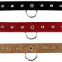 Leather collar with pointed rivets 1-row - choker - gothic punk leather collar