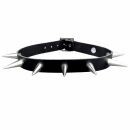 Leather collar with killer rivets 1-row - choker - gothic...