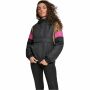 Ladies 90s Pull-Over-Jacke schwarz-leo-pink Pullover-Jacket