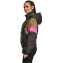 Ladies 90s Pull-Over-Jacke schwarz-leo-pink Pullover-Jacket