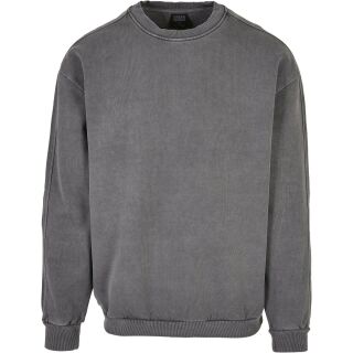 Heavy oversized Crew Pullover grau Terry Garment Dye