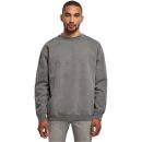 Heavy oversized Crew Pullover grau Terry Garment Dye