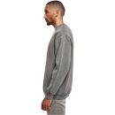 Heavy oversized Crew Pullover grau Terry Garment Dye