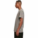 T-shirt gray acid washed round-necked tea