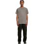 T-shirt gray acid washed round-necked tea