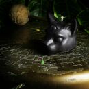 Kerze Wachs Licht 3 Augen schwarze Katze Kopf Mystik schwarz