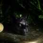 Vela luz de cera cabeza de gato 3 ojos vela figura negra