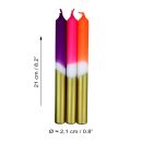 Candle - wax light - stick candle - 3 candles - 21 cm - vegan - neon colors