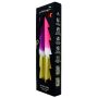 Vela - luz de cera - vela de palo - 3 velas - 21 cm - vegana - colores neón