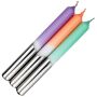 Kerze - Wachs Licht - Stabkerze - 3 Kerzen - 21 cm - vegan - pastellfarben