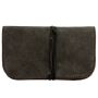 Leather tobacco pouch with ribbon swivel-bag tobacco pouch model 08
