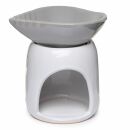 Aroma lamp oil burner fragrance oil bowl leaf ceramic white