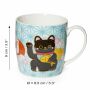 Taza gato de la suerte Maneki Neko porcelana taza de café