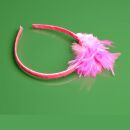 Haarreif mit Feder 01 - in vielen Farben erhätlich rosa