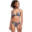 Ladies Tie Dye Dreieck Bikini schwarz-weiß