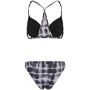 Ladies Tie Dye Triangle Back Bikini black/white