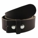 Leather belt - Buckle free belt - brown - 4 cm - all sizes