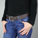 Cintura di pelle - cintura senza fibbia - marrone - 4cm - tutte le lunghezze
