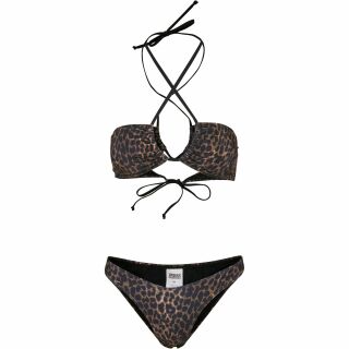 Ladies Hot V Bikini braun-leo animalprint