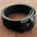 Leather belt - Buckle free belt - blue - 4 cm - all sizes