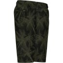 Badeshort Palmen Muster grün-olivgrün Schwimmshorts