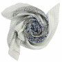 Pañuelo de algodón - Estampado de India 1 - blanco Lúrex multicolor - Pañuelo cuadrado para el cuello