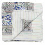 Pañuelo de algodón - Estampado de India 1 - blanco Lúrex multicolor - Pañuelo cuadrado para el cuello