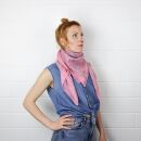 Cotton Scarf - Indian pattern 1 - pink - squared kerchief