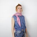 Cotton Scarf - Indian pattern 1 - pink - squared kerchief