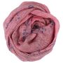 Cotton Scarf - Indian pattern 1 - pink - squared kerchief