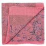 Cotton Scarf - Indian pattern 1 - pink - squared kerchief