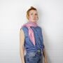 Cotton Scarf - Indian pattern 1 - pink - squared kerchief