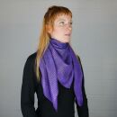 Cotton Scarf - Indian pattern 1 - purple Lurex silver - squared kerchief